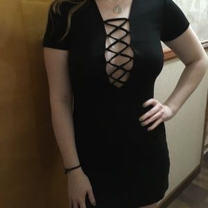 Lace black dress